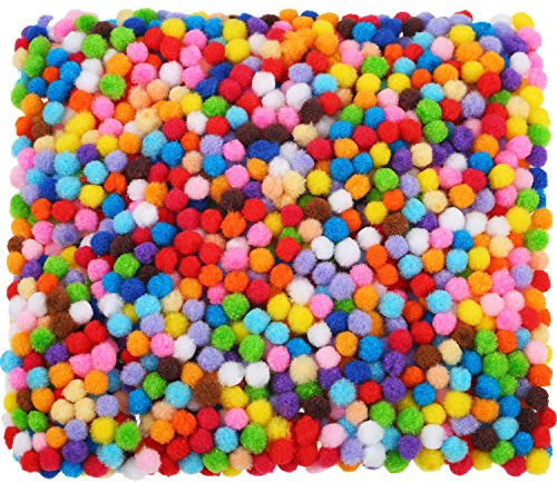2000 Piezas 6 mm de Pompones para Manualidades, Materiales de Gustos y DIY Decoraciones de Artesanía Creativa (Multicolor)