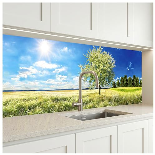 DIMEX LINE Paraschizzi Auto-Adesiva per la Cucina Albero in Fiore 180 x 60 cm | Resistente all’Acqua | QUALITA‘ Premium