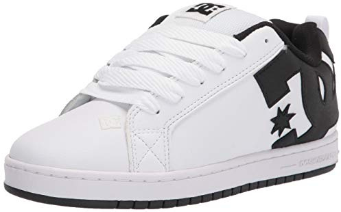 DC Shoes Herren Court Graffik Skate-Schuh, Weiß/Schwarz/Schwarz, 48.5 EU