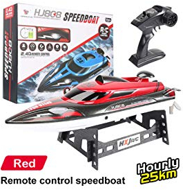 HONGXUNJIE Control RC Boot,Schnelle ferngesteuertes Boot für Pool und Seen，Hohe Geschwindigkeit 25/35 km/h/Abstand Indikator/Automatische Flip,Spielzeug Geschenk für Jungen Mädchen