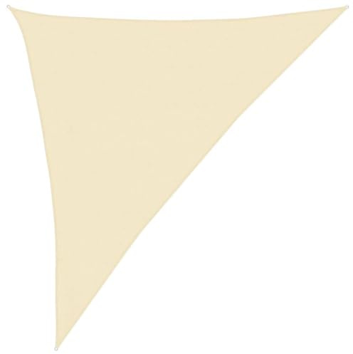 vidaXL Toldo de Vela Parasol Lona Protector Solar Sombra de Patio Jardín Terraza Balcón Parque Infantil Exterior Crema HDPE 160 g/m² 3x4x5 m