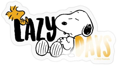Peanuts Snoopy Lazy Days Chillen Sticker Aufkleber