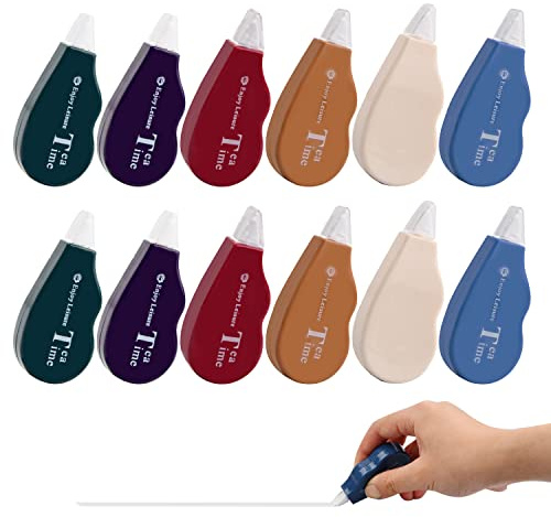 Xzeemo 12 Piezas Cintas Correctoras de bolsillo, Mini Pocket Mouse, 4m x 5 mm Cintas de Corrección, Cinta Correctora Roller, Cintas Correctoras, Cinta de Escritura para útiles Escolares de Estudiantes