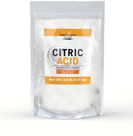 Unpretentious Citric Acid, 2.5 lb, Non-GMO, No Additives, Cleaning & Baking
