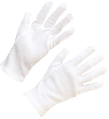Gatuida 12paare Baumwollhandschuhe Weiß Einheitsgröße Mittelstark Schutzhandschuhe Für Schmuck Garten Industrie Outdoor Mit Rutschfestem Griff Und Komfortablem Handschutz