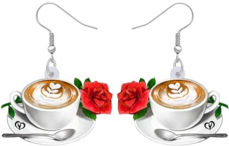 Coffee Cup Earrings, Cute and Fun Novelty Earrings for Friends in a Jewellery Bag