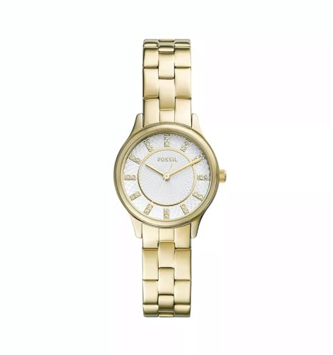 Fossil BQ3916 Modern Sophisticated Three Hand Gold Stainless Steel Watch - BQ3916, Gold, Modern