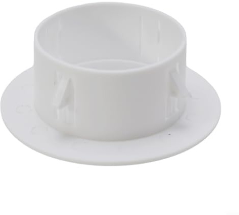 Dekorative Rohrlochabdeckung, Wandlochabdeckung, Schutzschlitze, Kunststoff, 40 mm, weiß, PP-Material (60 mm)