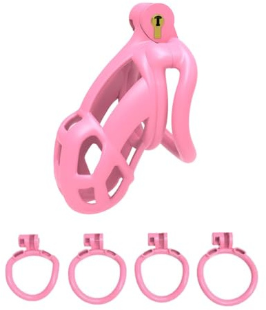 YZWDQYHDYS Gabbia protettiva da wrestling sportivo per uomo Cobra in resina rosa con 4 anelli, L
