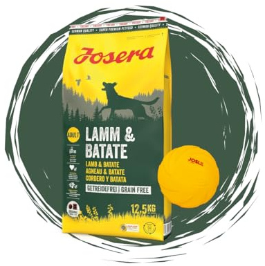 Josera - Hundefutter - Josera Exclusive Lamm & Batate - Trockenfutter 12,5 KG + Goodie Frisbee - Getreidefreies Hundefutter für Gourmets