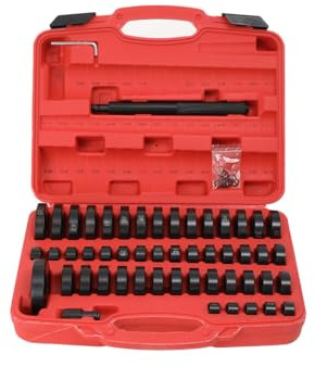 Cozyel Set di 52 Pezzi per Cuscinetti – con Dischi di Montaggio Ø18mm-Ø65mm e Ø74mm, Driver per Cuscinetti e boccole, Perfetto per Montaggio e smontaggio di Cuscinetti