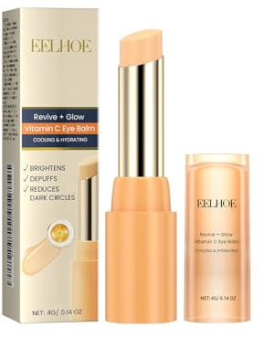 Crema Occhi Stick alla Vitamina C, Vitamin C Crema Per Gli Occhi, Stick Rassodante e Idratante, Riduce le Occhiaie e il Gonfiore, per Tutti i Tipi di Pelle