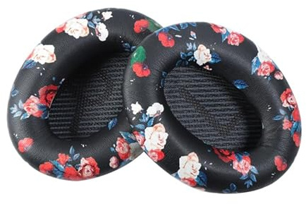 Ear Pads Replacement Earpads Cushion Compatible with Bose QuietComfort 15 QC15 QC25 QC2 QC35/AE2 AE2I AE2W/SoundTrue & SoundLink Headphone,Flower+Black
