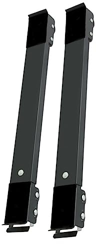 Socle de Machine à Laver Mobile 1 Paire, Base à Roulettes Renforcée | Acier au Carbone, Panneau 465-720mm, Hauteur 4cm, Verrou Antibruit, 2 Pièces Fixes Style Aléatoire