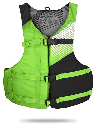 Stohlquist® Oversized XL Adult Life Jacket, US Coast Guard Approved Type III Life Vest, PFD for Men and Women, Easily Adjustable, Lightweight and High Buoyancy. Plus Size (48-60 Chest)