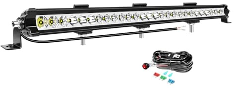 Willpower 29 Zoll 74CM 90W 9000LM Led Arbeitsscheinwerfer Bar 12V 24V Led Scheinwerfer für Offroad Auto Traktor Boot 4x4 Zusatzscheinwerfer, Weiß 6000K Wasserdicht, Mit Kabelbaum