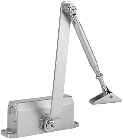Ejoyous Heavy Duty Adjustable Door Closer, 25-35kg 162mm Pitch 1 Hour Fire Rated with Adjustable Closing Latching Speed, for Left Right Hand Doors 600-1200mm