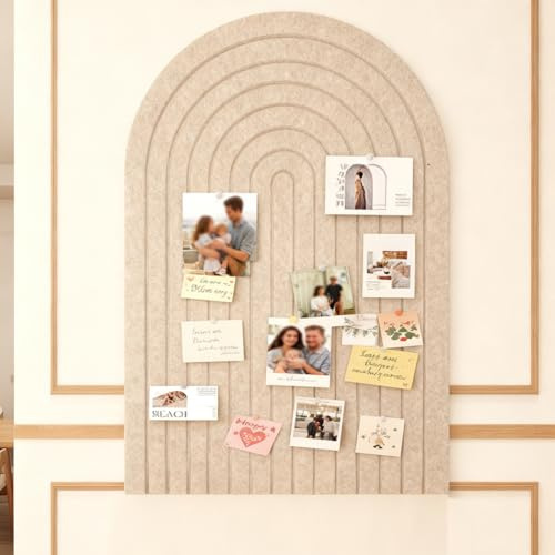 Faltbare Fototafel Selbstklebend, 40x60cm Runde Ränder Pinnwand, Kinderzimmer Dekorative Pinnwand, 0.9cm dicke Filzwand, Memo Boards Bulletin Board Wanddekoration für Schule, Hause, Büro