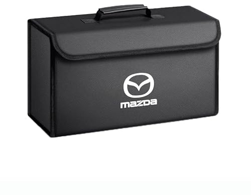 ONEMAJI Auto Kofferraum Organizer für Mazda 3 III 2013-2018, Kofferraumtasche Kofferraumbox Aufbewahrungsbox Aufbewahrungs Organizer Car Trunk Organizer