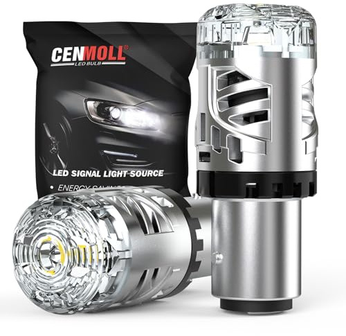 Ampoule LED P21/5W blanche, ultra-lumineuse (600 %), 6 000 lumens, 12 V, compatible CAN-Bus, sans erreur, 1157 BAY15D 380 P21/5W, pour feux de recul, feux de stationnement et feux de jour, lot de 2