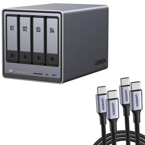 UGREEN NASync DXP4800 Plus, 4-Bay Desktop-NAS mit UGREEN USB C Kabel 100W