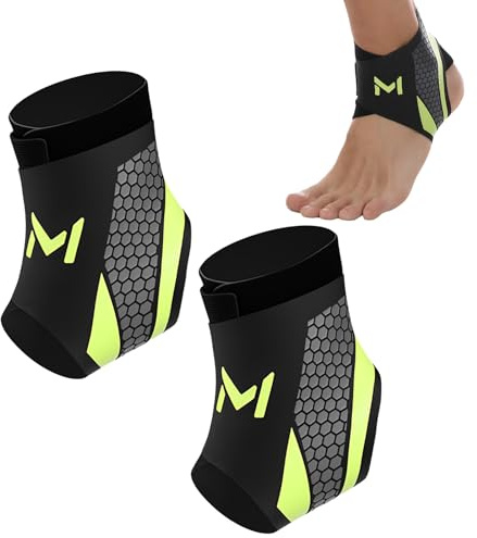 DASHUI 2er Set Sprunggelenkbandage, Knöchelbandage, Fussbandagen Sprunggelenk & Kompressionsbandage – Universal Einstellbar Flexibel