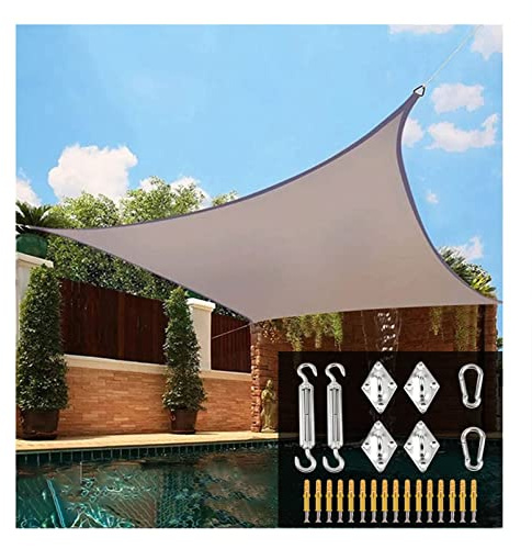 Sun Shade Sail Rectangle 10'x13' Waterproof Sun Sail Canopy with Free Rope and Hardware Kit UV Block Sunscreen Awning for Outdoor Patio Garden Backyard Balcony, Khaki