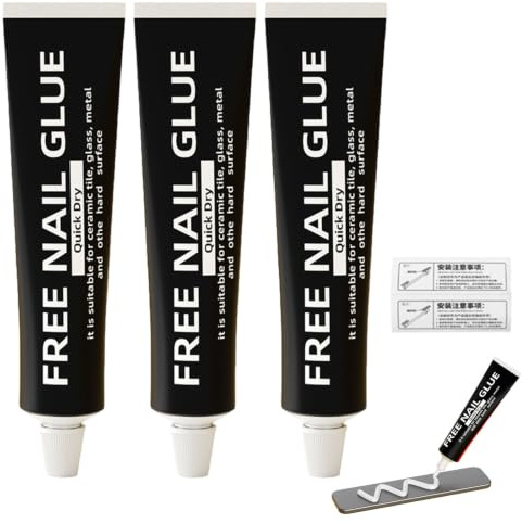 No Mas Clavos Extrafuerte Pared,Adhesivo de Montaje Fuerte Fácilmente,Pegamento Fuerte de Agarre Inmediato,Nail-Free Glue Adhesive Sealant,Super Glue All Purpose Adhesive (3pc)