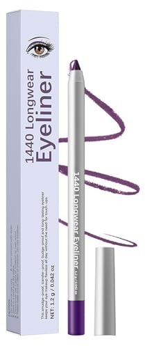 Eyeliner penna vattentät, kajalpenna för exakta streck, högpigmenterad gel eyeliner för ögonsmink, torksäker och långvarig, krämig bly