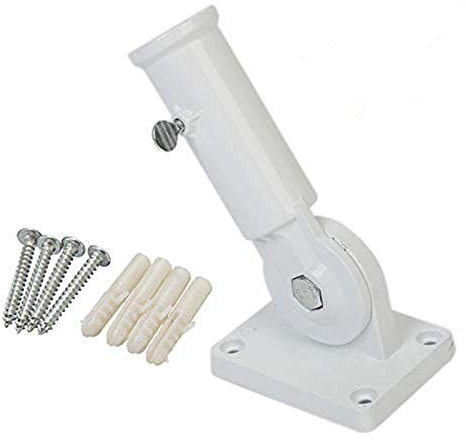 iwobi Wall Mount Adjustable Flag Pole Bracket Holder with Screws