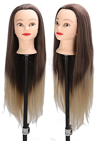 Tête de mannequin de vitrine, tête d'entraînement pour cheveux longs et doux, coiffure, tête de mannequin, présentoir de chapeau à repasser, tresser