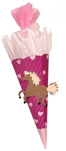 Schultüte Bastelset Pferd pink