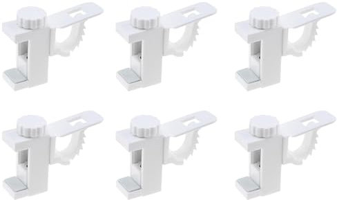 GIONAR 4 piezas soporte barra cortina sin taladrar, barra transversal ajustable de plástico, soporte de almacenamiento de toalla y gancho para organizador