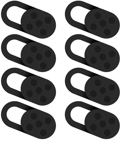 kurkip Tapa Camara Movil, Tapar Camara pc Portatil Protección de Privacidad, Ultra Cubre Camara Portatill Delgada y Fácil de Usar Movil para MacBook PC, Tableta, iPad Pro - 8 Unidades