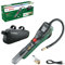 Bosch Pompe à vélo/Pompe à air/Mini-compresseur électrique EasyPump (Batterie 3,0 Ah; 3,6 V; Fonction Autostop; 150 PSI; 10,3 Bar; LED; USB-C; 3 adaptateurs; fiche à Connexion Rapide; Sac de vélo)