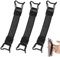 Kindle Correa de Mano para 6-8 Kindle eReaders Fire Tableta - Kindle/Kobo/Voyaga/Lenovo/Sony Kindle E-Book Tableta, Alta Elasticidad Ligera Versátil Correa de Mano Agarre de Dedo 2-Piezas, Negro (3)