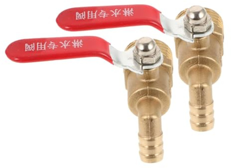 Didiseaon 2pcs Mini Valve Shut off Switch for Pressure Washer Brass Male Insert Plumbing Valve for Beverage