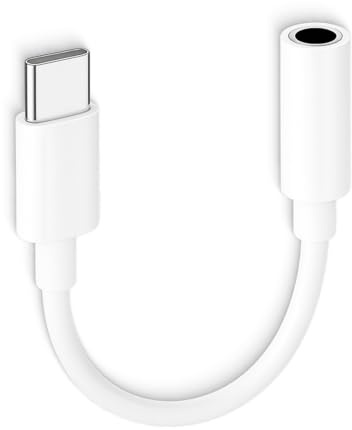 CanQuanSWZX Adaptateur USB C vers Jack 3,5 mm, Adaptateur USB C Jack Compatible avec la Plupart des Appareils Type C, pour Casque Audio, Contrôle Volume et Appels, Compact et Pratique