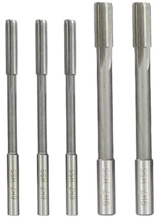 5 Uds 4,0-10mm HSS H7 Juego De Escariadores Máquina Fresado Vástago Recto Herramienta Corte Mandril