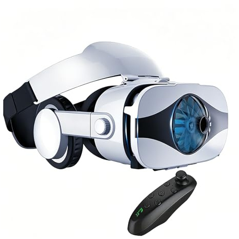 Lunettes VR, Casque RéAlité Virtuelle, Casques VR avec Lentilles HD Anti-LumièRe Bleue, Champ Vision 112°, Lunettes VR 3D Universelles pour Smartphones avec éCran 4-6,33 in,Y1 Black Handle