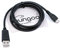 USB Sync-Kabel, Ladekabel, Datenkabel 1m schwarz für TOLINO Vision 4 HD, Page, Vision 3 HD, Shine 2 HD, Vision 2, Vision und Epos E-Book-Reader mit mungoo Displayputztuch
