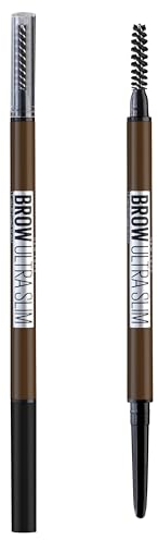 Maybelline New York Matita per Sopracciglia, Sopracciglia Definite, Formula Che Non Si Sfalda, Con Punta di Precisione e Pettinino, Brow Ultra Slim, Tonalità Soft Brown, 7,2 g
