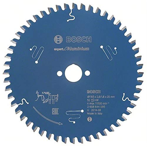 Bosch Professional 1x Kreissägeblatt Expert for Aluminium (für Aluminium, Sägeblatt Ø 165 x 20 x 2,6/1,6 mm, 52 Zähne, Zubehör Kreissäge)