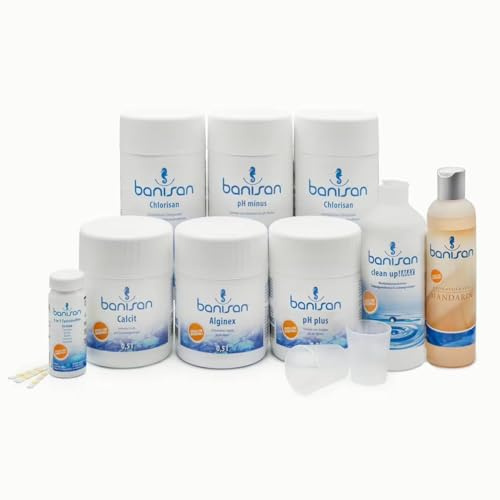 Banisan 11 teiliges Wasserpflege-Set - Wasserpflege Set für Whirlpool (Badezusatz:Mandarin)