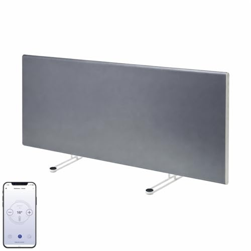 Adax Neo Wifi Portable Electric Panel Heater/Convector Radiator With Timer, Thermostat, Voice Control, Splash Proof (Lava Grey, 1500W)