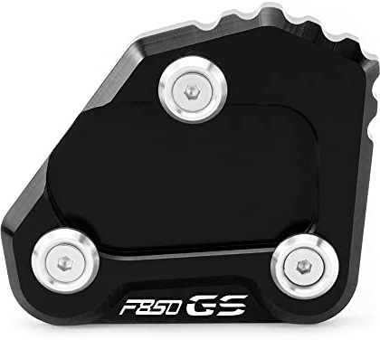 Modeer Für F850GS 2018-2024 Motorrad CNC Ständer Seitenständer Vergrößern Verlängerungspolster f850 gs f 850 gs Zubehör (Schwarz)