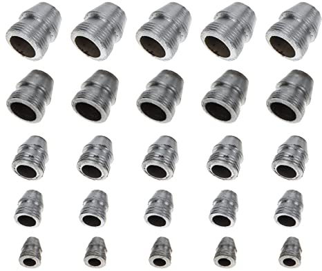 HANABASS Axtkeile Pack of 25 Round Handle Wedges Hammer Handle Splitting Wedge Axe Hand Metal Wedge Round Steel Wedge for Axe Claw Hammer Sledge Jaw Grip Wedge Set (0. 3/0. 4/0. 43/0. 51/0. 63 inches)