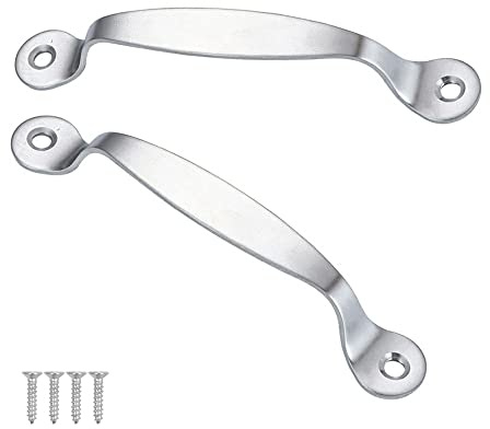 WANLIAN 12,7 cm langer Edelstahlgriff mit rundem Kopf, Schubladentür, Industriekoffer, kleiner Griff, Schrank- und Kleiderschranktürgriff (2 Stück)