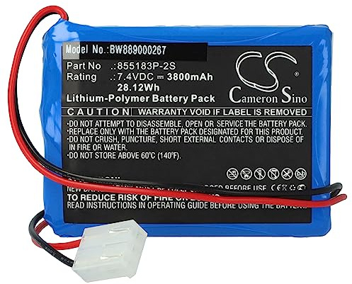 vhbw Batería Compatible con Contec ECG-600G tecnología médica (3800 mAh, 7,4 V, Li-Poli)
