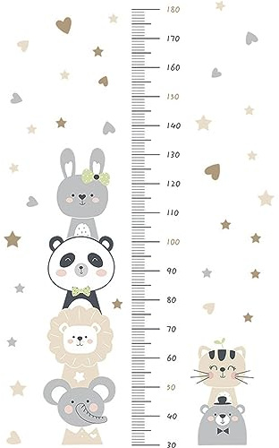 Herfair Kinder Höhe Diagramm Wandtattoo, Messlatte Baby Tiere Höhe Messen Diagramm Wandaufkleber Wandsticker Abnehmbar DIY Wandsticker für Kinderzimmer Decor (Kinder Messlatte)